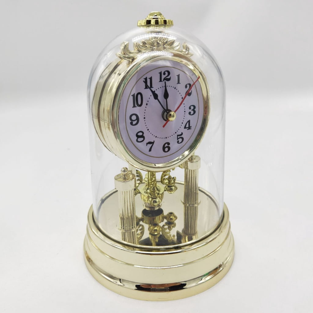 CIYISON Retro European Battery Operated Table Clock Desk Alarm Clock with Clear Clock Cover Desktops Mantel Clock Home Decors