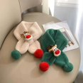 thumbnail image 2 of Children's Scarf Winter Warm Baby Plush Bib Thick Boys And Girls Windproof Bib Cute Christmas Deer Scarf Winter Baby Clothing, 2 of 4