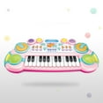 thumbnail image 3 of Clavier Musical pour Tout-Petits à 24 Touches avec Lumières Colorées, 6 Tons d'Instruments, 6 Rythmes, 4 Tambours, Démonstration Intégrée de Chansons et Histoires, Fonction Enregistrement, Matériau ABS, Outil d'Apprentissage Musical Éducatif, 3 of 6
