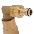 thumbnail image 3 of Hose Elbow Fitting Brass 3/4in Female Thread Universal Rotation Pipe Elbow Adapter Good Sealing Nipple Set for Watering, 3 of 4