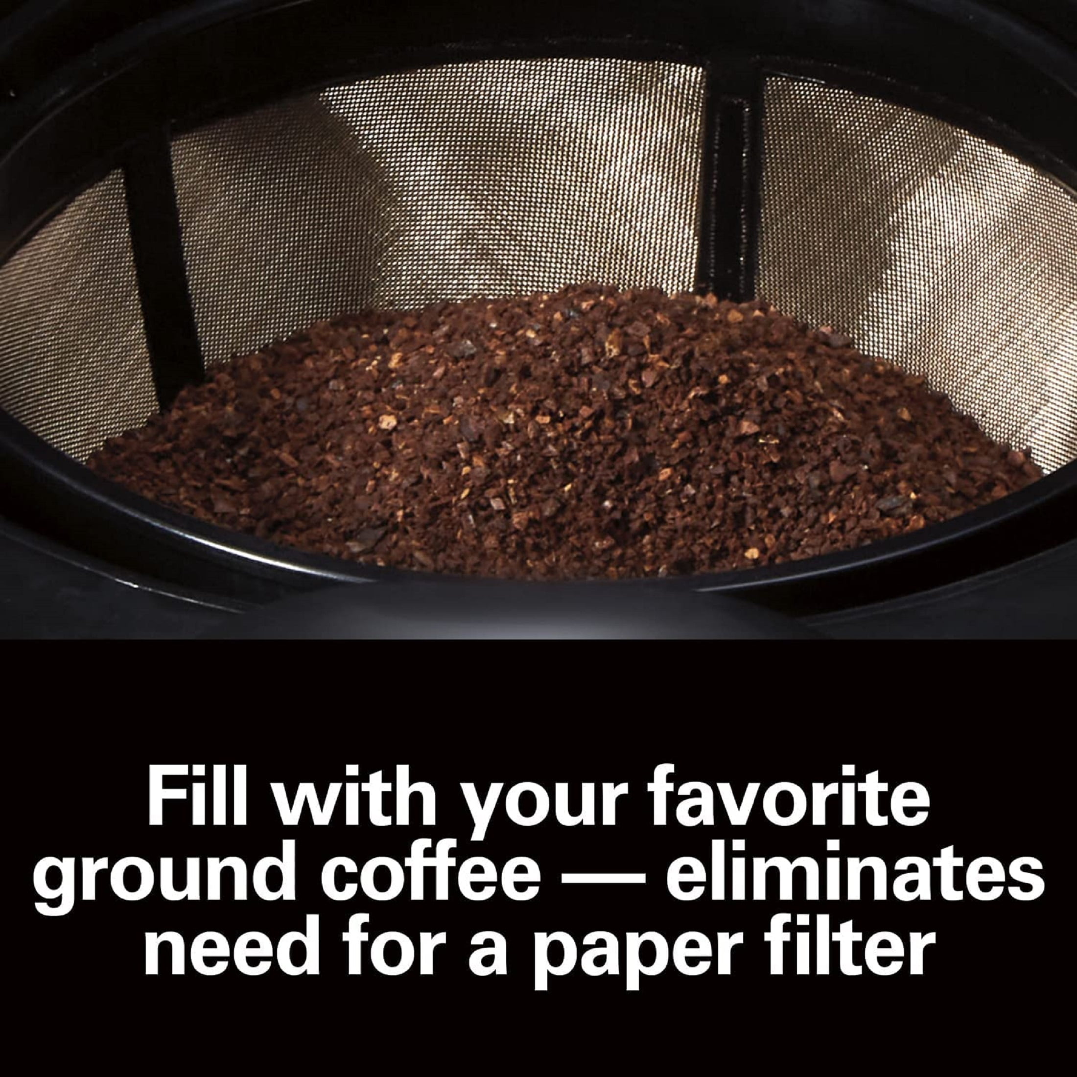 Café Brew Reusable 8-12 Cup Basket Coffee Filter, Permanent Stainless Steel