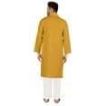 thumbnail image 4 of Atasi Indian Mens 2 Piece Kurta Pajama Set Henley NeckÂ&nbsp;Casual Long Kurta, 4 of 7