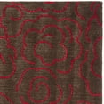 thumbnail image 5 of SAFAVIEH Soho Trinity Floral Wool Area Rug, Chocolate/Red, 6' x 6' Square, 5 of 8