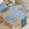 thumbnail image 2 of Ambesonne Star Table Runner & Placemats, Hand Drawn Composition Design, Placemat 4 pcs + Runner 14"x90", Lilac and Pale Blue, 2 of 2