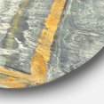 thumbnail image 3 of Designart 'Gold Glam on Grey Tapestry II' Art Mural en Métal Cercle - Disque de 36, 3 of 5