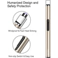 thumbnail image 4 of REIDEA S4 Electronic Candle Lighter Arc Windproof Flameless USB Rechargeable Lighter with Safe Button for Home Kitchen, Champagne Gold, 4 of 5