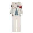 thumbnail image 3 of RKSTN Ensembles de Pyjama pour Femmes de Noël Imprimés Haut Décontracté Pantalon Ensemble de Pyjama Doux Confortable Pyjamas, 3 of 3