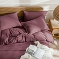 thumbnail image 2 of Cotton Duvet Cover Queen Size Pinstriped Comforter Cover with Button Washed Cotton Breathable Soft Solid Bedding Set Duvet Cover ×in & Pillowcases (NO Comforter), 2 of 9
