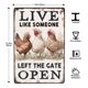 thumbnail image 3 of Chiken Gifts Letrero De Metal Divertido Para Decoración Del Hogar, Gallinero, Gallo, Decoración De Granja, Cocina, Pollo, Cosas De Pared, 8.0 X 12.0 In, Letrero De Lata Abierto, 3 of 5