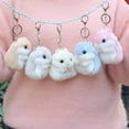 thumbnail image 4 of Llavero colgante de animales de peluche para niños, bolsa Kawaii, mochila, juguetes para niños, muñeca de hámster, regalo de cumpleaños, 10cm, 4 of 5
