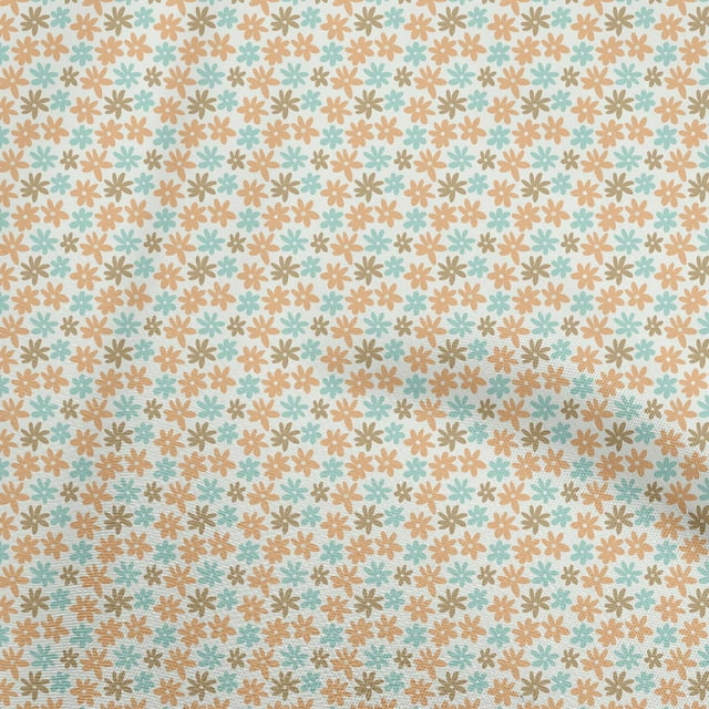 oneOone Polyester Spandex Light Brown Fabric Florals Craft Projects Decor Fabric Printed By The Yard 56 Inch Wide