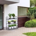 thumbnail image 6 of Fuleadture 3 Tiers Metal Plant Stands OutdoorSuitable for courtyard garden living room corner balcony and bedroom, 6 of 6