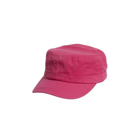 Women's Washed Military Cadet Style Cap - Fuchsia