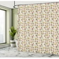 thumbnail image 4 of Ambesonne Mushroom Shower Curtain, Autumnal Forest Floral, 69"Wx75"L, Dark Coral Fawn, 4 of 4
