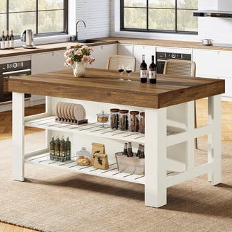 Chris & Chris JET1222 Stadium Kitchen Work Station With Wood Top