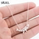 thumbnail image 1 of SMJEL, collares de montaña de animales de acero inoxidable para mujer, joyería diaria, collar de moda con mapa del mundo, collar de zorro ondulado, cadena Collier 2024, 1 of 2