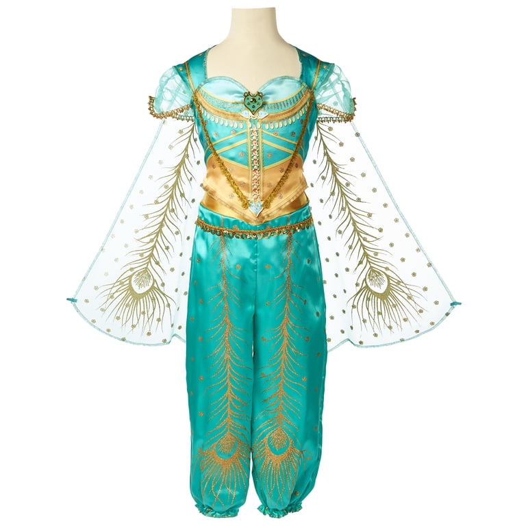 Jasmine Teal Aladdin Live Action Deluxe Child Girl Costume