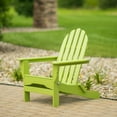 thumbnail image 4 of DuroGreen Folding Adirondack Chairs Made With All-Weather Tangent Lumber, Set of 4, Oversized, High End Patio Furniture for Porch, Lawn, Deck, or Fire Pit, No Maintenance, , Lime Green, 4 of 8