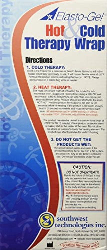 Elasto-Gel Hot/Cold Wrap  9'' x 30'', Re-Usable, Won't Leak if Punctured, 1 Each