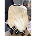 thumbnail image 2 of Winter Women Sweater Knitted Cardigan Oversize Girls Sweater Woman Cashmere Pullover Tops Long Sleeve Maxi Vintage Y2k Thick, 2 of 5