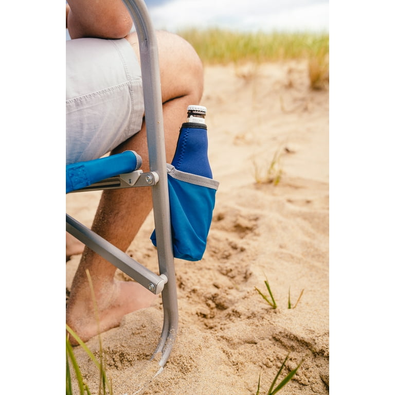 GCI Outdoor Beach Rocker Foldable Rocking Low Profile Chair Saybrook Blue