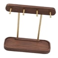 thumbnail image 1 of Soporte para llaves de escritorio de madera BLESIY organizador de ganchos decorativo 4 ganchos bandeja creativa negro, 1 of 8