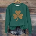 thumbnail image 5 of LEKWK Girls St. Patrick's Day Tops Splatter Clover Print Crew Neck Sweatshirt Long Sleeve Pullover Graphic Tees Holiday Wear, 5 of 5