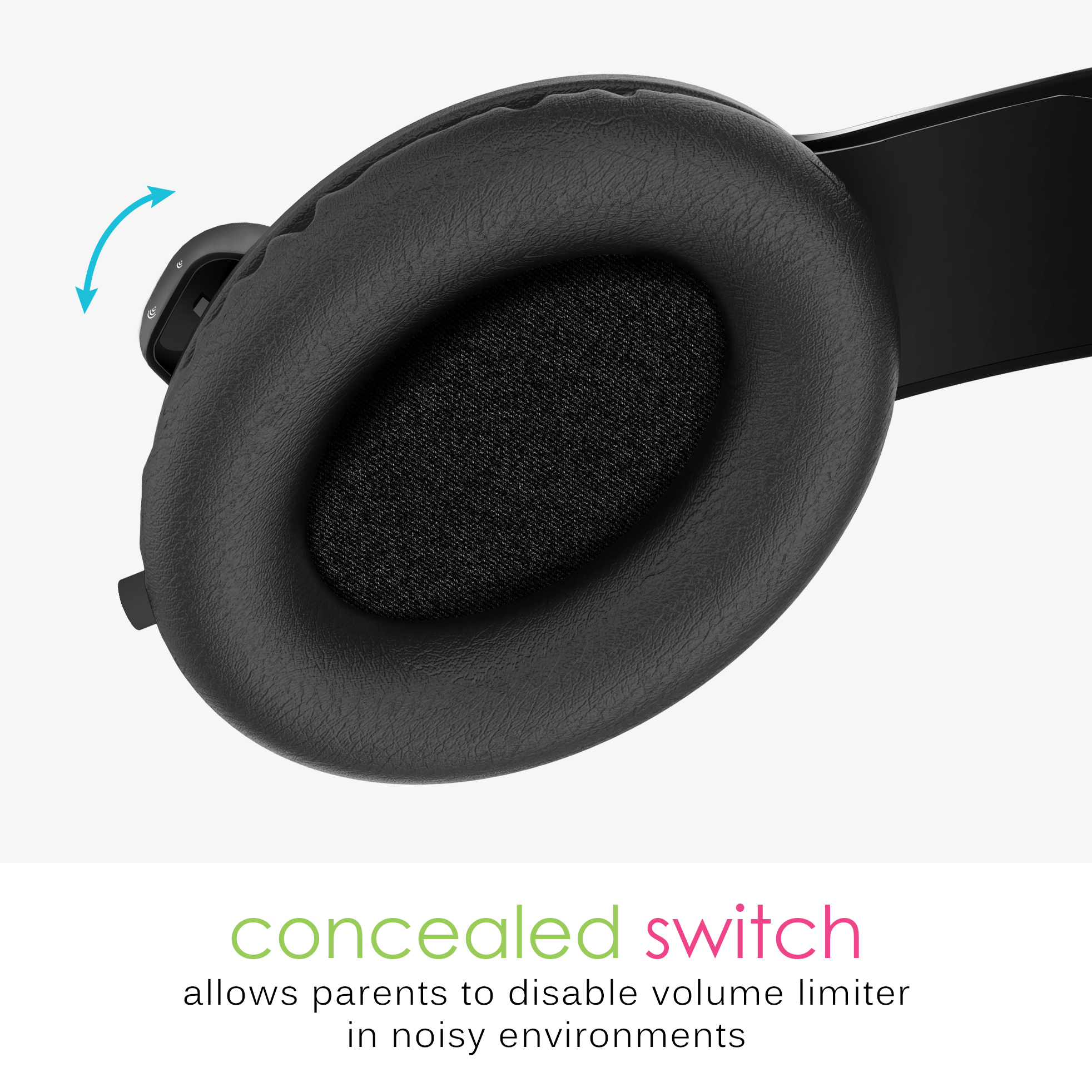 MEE audio KidJamz 3 Safe Listening Headset for Kids with 2 Cables - Includes Boom Microphone (3-Pack)