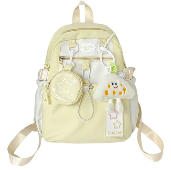 Fgnfyis High School Backpacks Versatile Detachable Lightweight Stylish Shoulder Bag Men Women Everyday Use Commute Backpack for Men Yellow