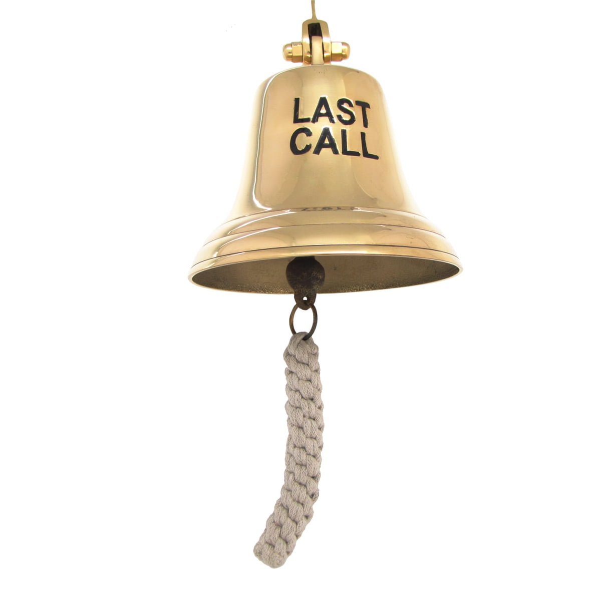Large Brass Bartender Tip Bell Last Call Man Cave Wall Decor