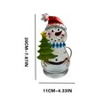thumbnail image 3 of XWSHYW Decoraciones Navideñas Vela de Muñeco de Nieve de Navidad Utensilio de Metal Vidrio Pintado a Mano Manualidades Adornos Navideños, 3 of 6