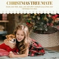 thumbnail image 4 of HOMCOM 27 inch Rustic Christmas Tree Skirt  Plastic Woven Christmas Tree Collar for Party  Holiday   Decoration  Coffee, 4 of 6