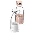 thumbnail image 4 of ZHAOCHENG Licuadora para hacer batidos, licuadora portátil, mini licuadora, licuadora personal multifuncional con carga USB para alimentos para bebés, viajes, oficina rosa, 4 of 5