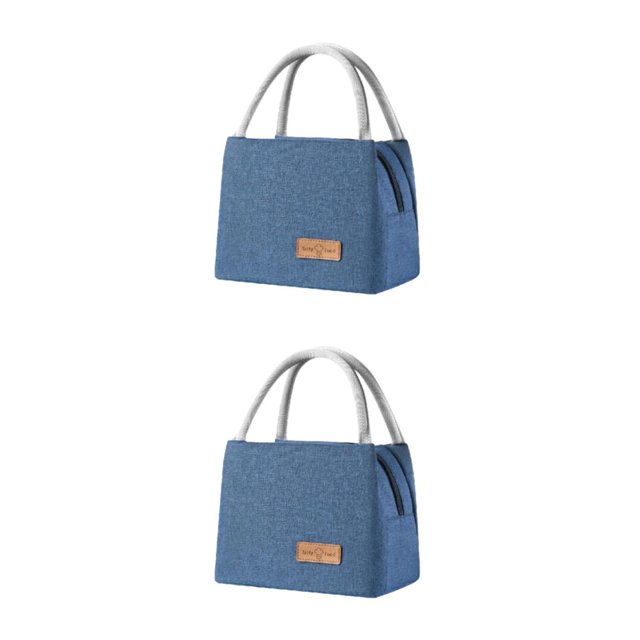 kurtrusly Polyester Versatile Insulated For Multi-Purpose Large Capacity Easy To Carry And Clean Large+Blue 2Set