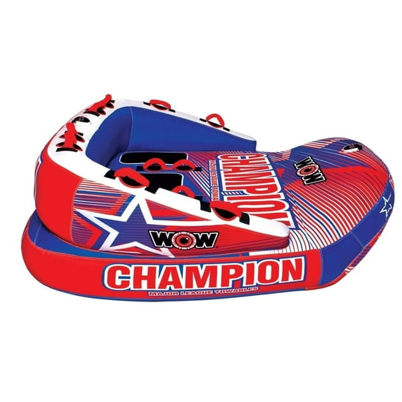 WOW SPORTS Champion 3-Person Towable for Boating, Multicolor