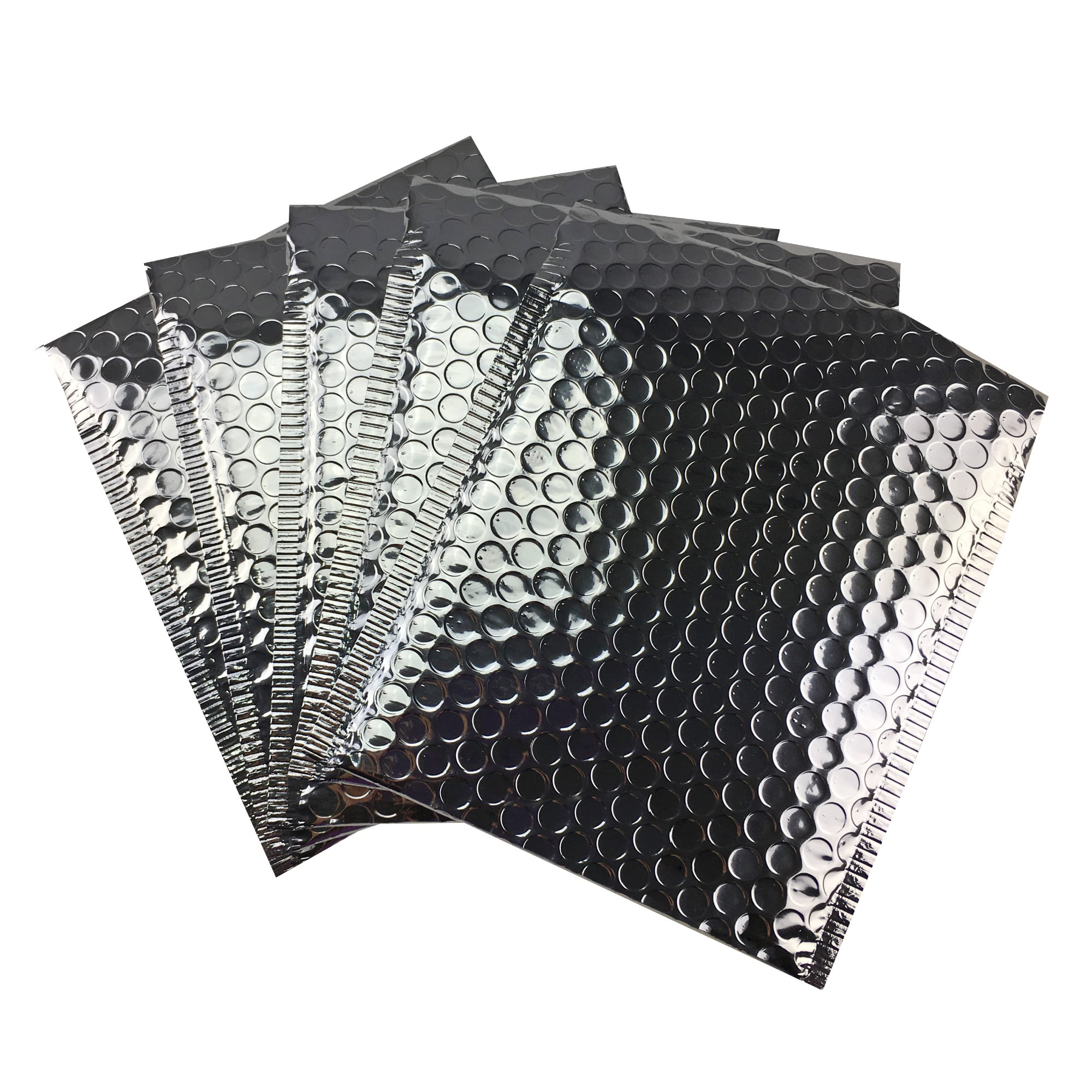 100 Metallic Glamour Bubble Mailers 9 x 11.5 Padded Black Envelope Shipping Bags 