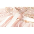 thumbnail image 3 of LittleSpring Little Girls Qipao Dress Long Sleeve Tutu Dress for Chinese New Year Winter Pink Flower with Belt Size 7-8, 3 of 7