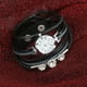 thumbnail image 1 of Relojes para Mujeres, Diamantes de imitación, Correa PU, Esfera Redonda, Pulsera Cuarzo(Negro) Ecomeon no, 1 of 5