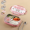 thumbnail image 1 of Rbaofujie Lunch Box 1500ML 4 Compartment Stainless Steel Bento Box Containers for Adults Leak-Proof Microwave Dishwasher Freezer Safe, 1 of 9