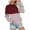 Wine 1, variant on hotojiny Casual Sweatshirt for Women Long Sleeve Loose Crew Neck Pullover Tops Fall Fashion Striped Shirts with Pocket