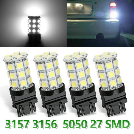 50pcs LED Bulb, EEEkit 50pcs 50mm 5050SMD 6000K LED Interior Map Dome Door Lights Bulbs 3157 3156 27 for Car, Truck, Motorcycle,