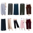 thumbnail image 2 of Pantalones sueltos de mujer de cintura alta plisados ​​de verano pantalones largos casuales de color sólido Speravity  FS11579-06, 2 of 7