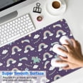 thumbnail image 4 of Long Mouse Pads for Desk,Purple Cartoon Unicorn Rainbow Cloud Desk Mats on Top Of Desks, Desk Mouse Pad Extra Large with 3mm Non-Slip Base and Stitched Edge for Gaming,Work,Home 31.5"x11.8", 4 of 5