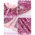 thumbnail image 4 of CARETOO Girls' Sequin Bomb Jacket Shiny Set Long Sleeved Zipper Bright Color for Girls' Kid Birthday Concert Varsity Jacket, 4 of 7