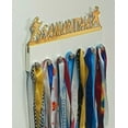 thumbnail image 6 of Custom Personalized Name girl karate Martial Art Taekwondo Medal Holder, Awards Display Organizer Hanger Rack with Hooks for 60+ Medals, Ribbons, Sports Of A Kind Made To Order With Your Name On It., 6 of 7
