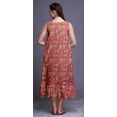 thumbnail image 3 of Bimba Pink12 Paisley Mandala & Mid Calf Nightwear Ladies Cotton Printed Sleeveless Night Gown Maxi Dress X-Large, 3 of 6