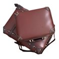 thumbnail image 3 of Maleta con ruedas pequeña para equipaje de mano de cuero ligero retro con 360 ° Maleta de viaje con diseño de moda con ruedas giratorias y cerradura TSA, 3 of 4