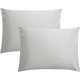 thumbnail image 1 of FLXXIE Paquete de 2 fundas de almohada estándar de microfibra, 1800 fundas de almohada súper suaves con cierre de sobre, fundas de almohada resistentes a las arrugas, la decoloración y las manchas par, 1 of 4