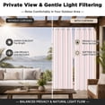 thumbnail image 3 of Bedliving Outdoor Curtains for Patio Waterproof, Light Pink White Stripe Grommet Curtains, Outside Drapes for Porch Gazebo Pergola Cabana, 2 Panels, 54" x 95", 3 of 6