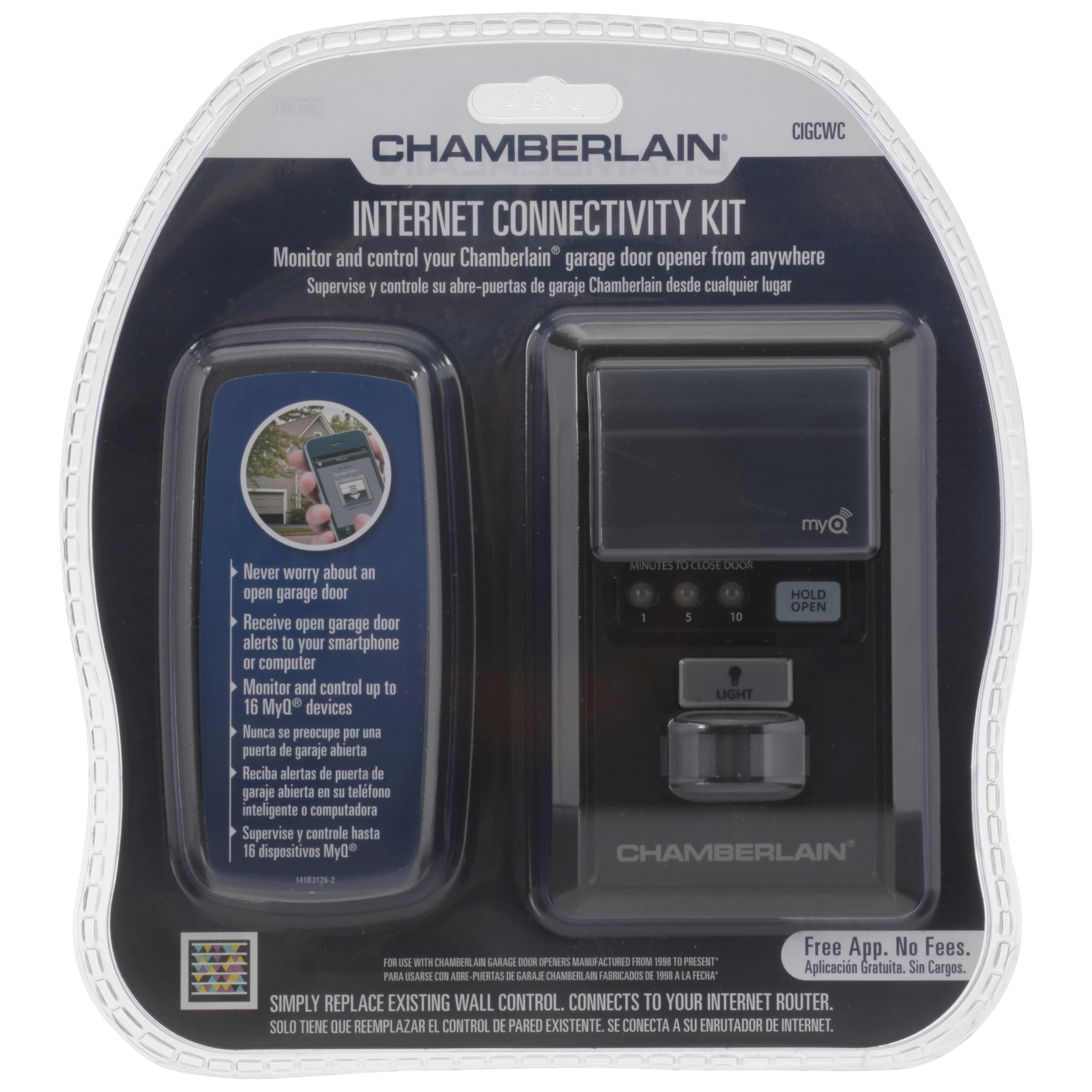 Chamberlain CIGCWC Internet Compatible/Smartphone Kit Pour Garage Opener 828 888 